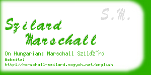 szilard marschall business card